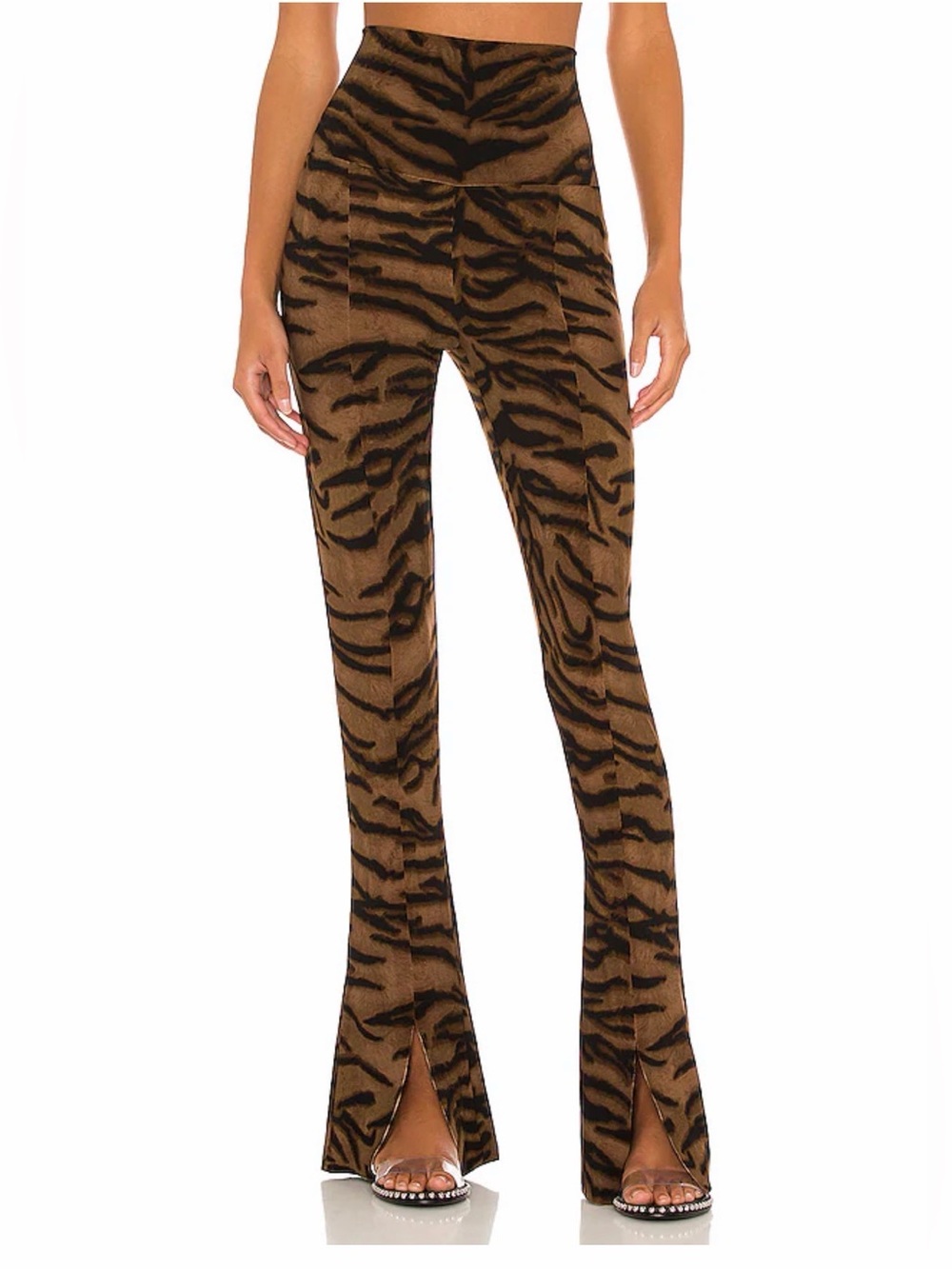 Norma Kamali Spat Legging in Brown Tiger